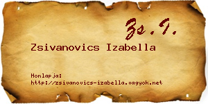 Zsivanovics Izabella névjegykártya